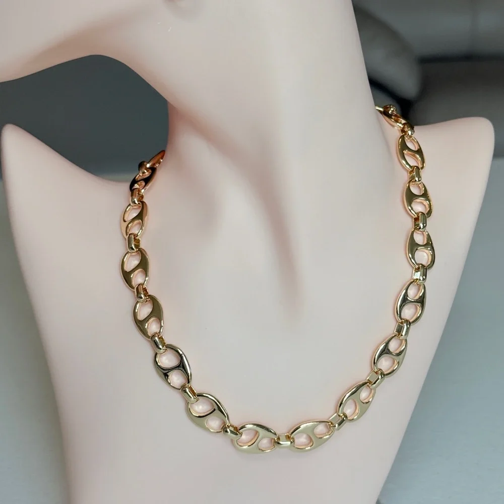 Gold Link Chain Necklace - Women's Fashion Jewelry